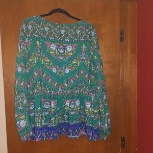 Matilda Jane green XXL long sleeve top blouse